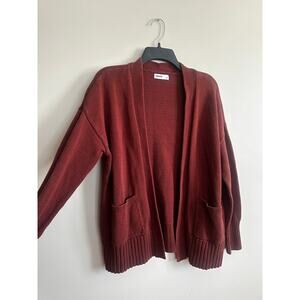 Sonoma Goods for Life Rust Open Front Cardigan Sweater Size L